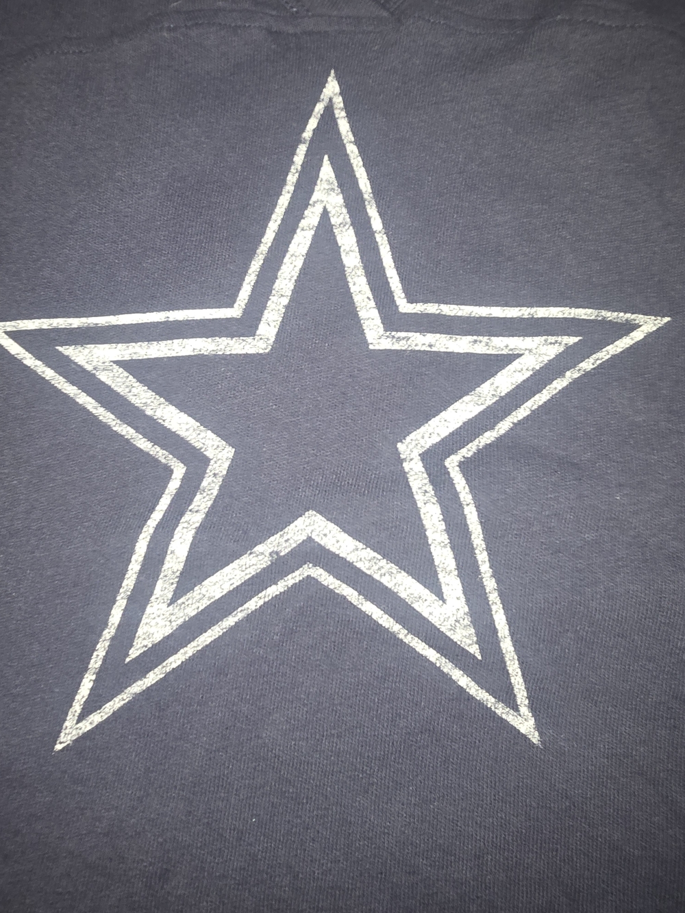 Women's Dallas Cowboys '47 Navy Double Header Scout Cropped V-Neck T-Shirt Sz MD - Picture 7 of 11